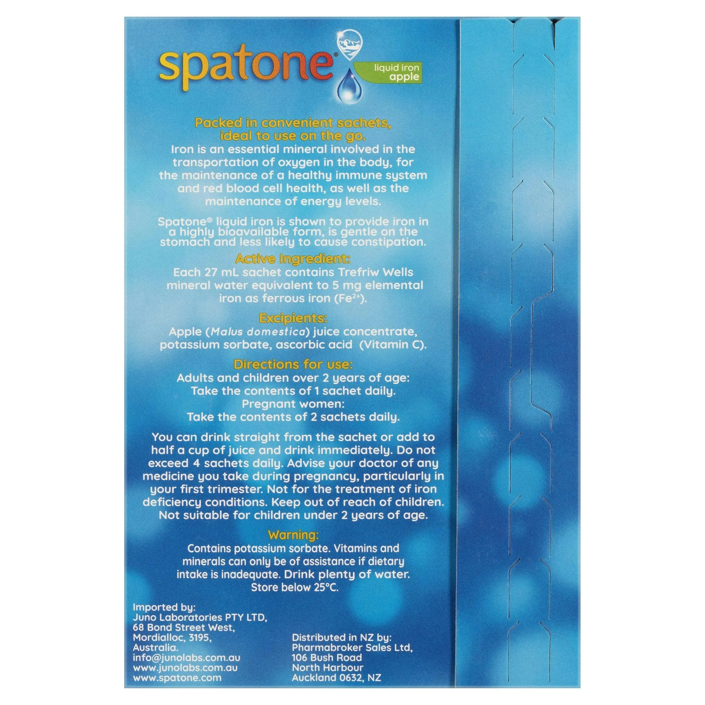 Spatone Liquid Iron Supplement Apple 28 Sachets