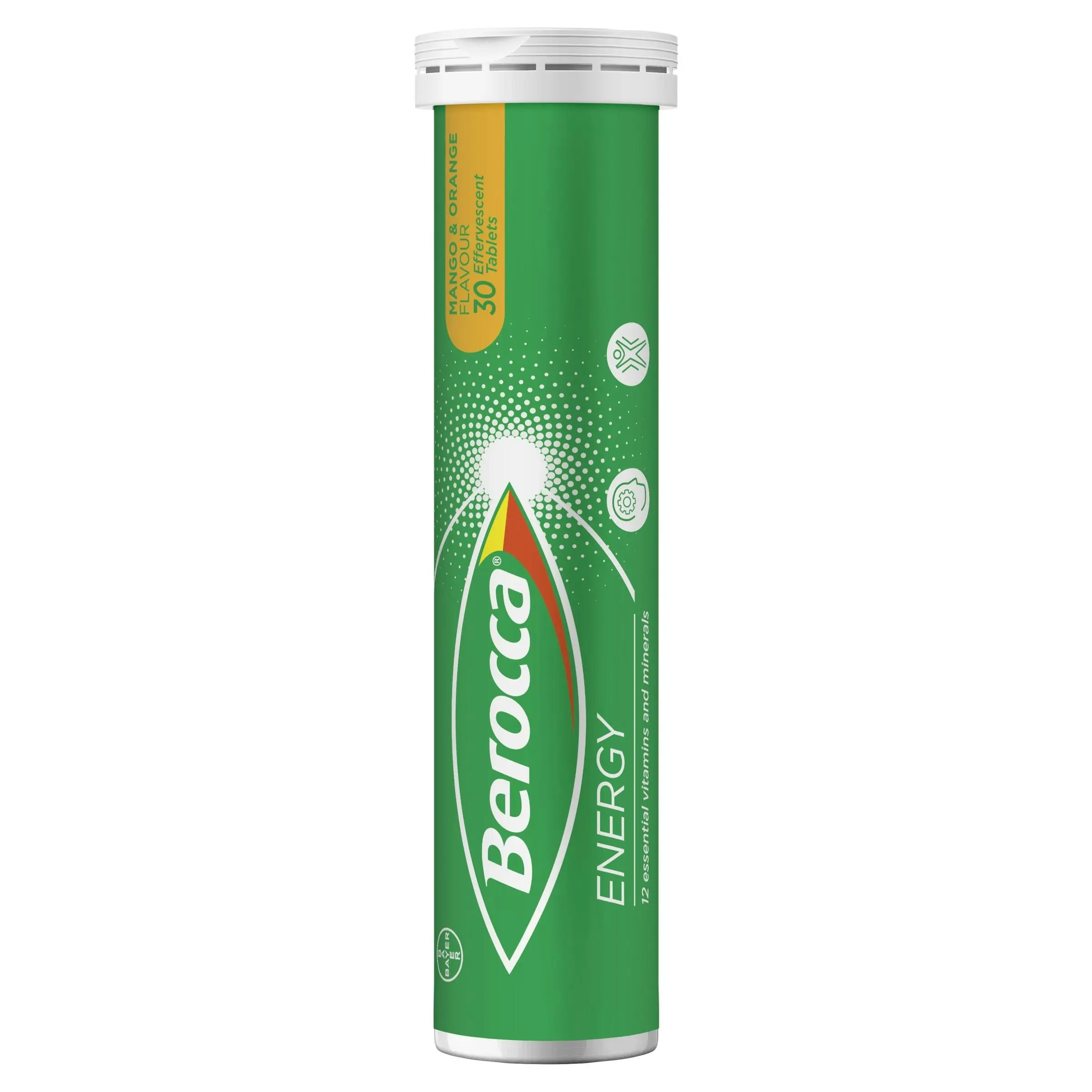 Berocca Energy Mango & Orange Effervescent Tablets 30 Pack