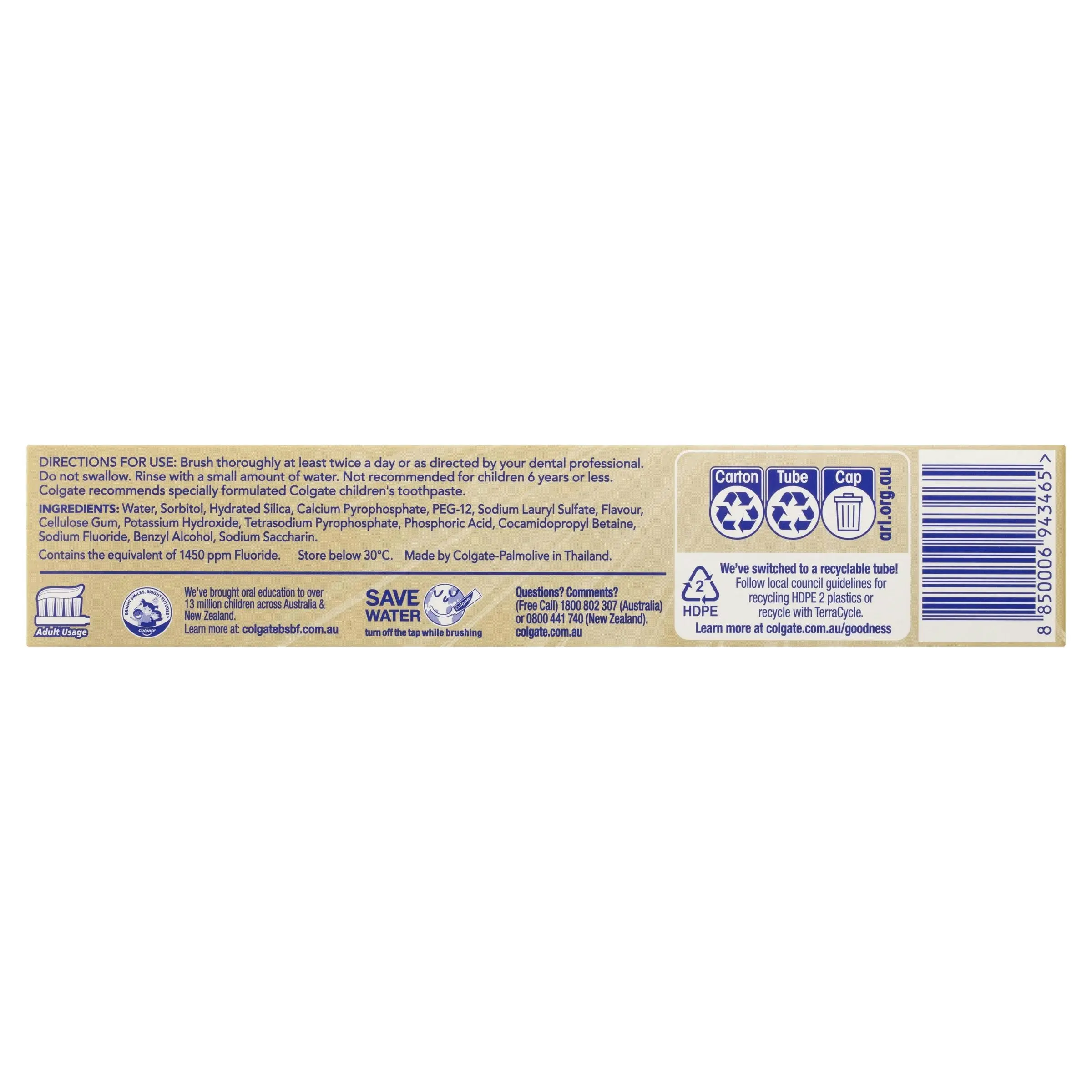 Colgate Toothpaste Advanced Whitening Tartar Control 200g