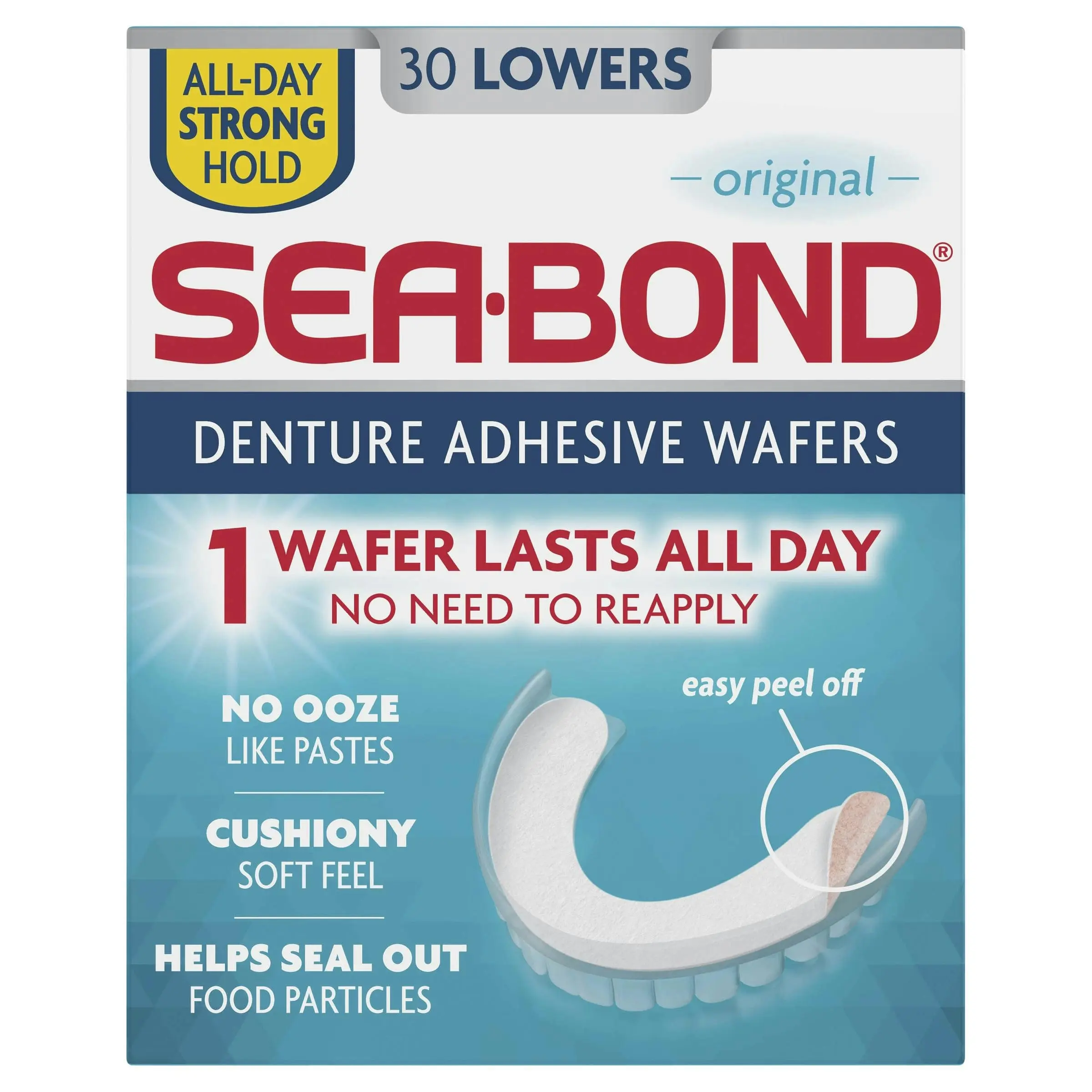 Sea Bond Denture Adhesive Lowers 30 Pack