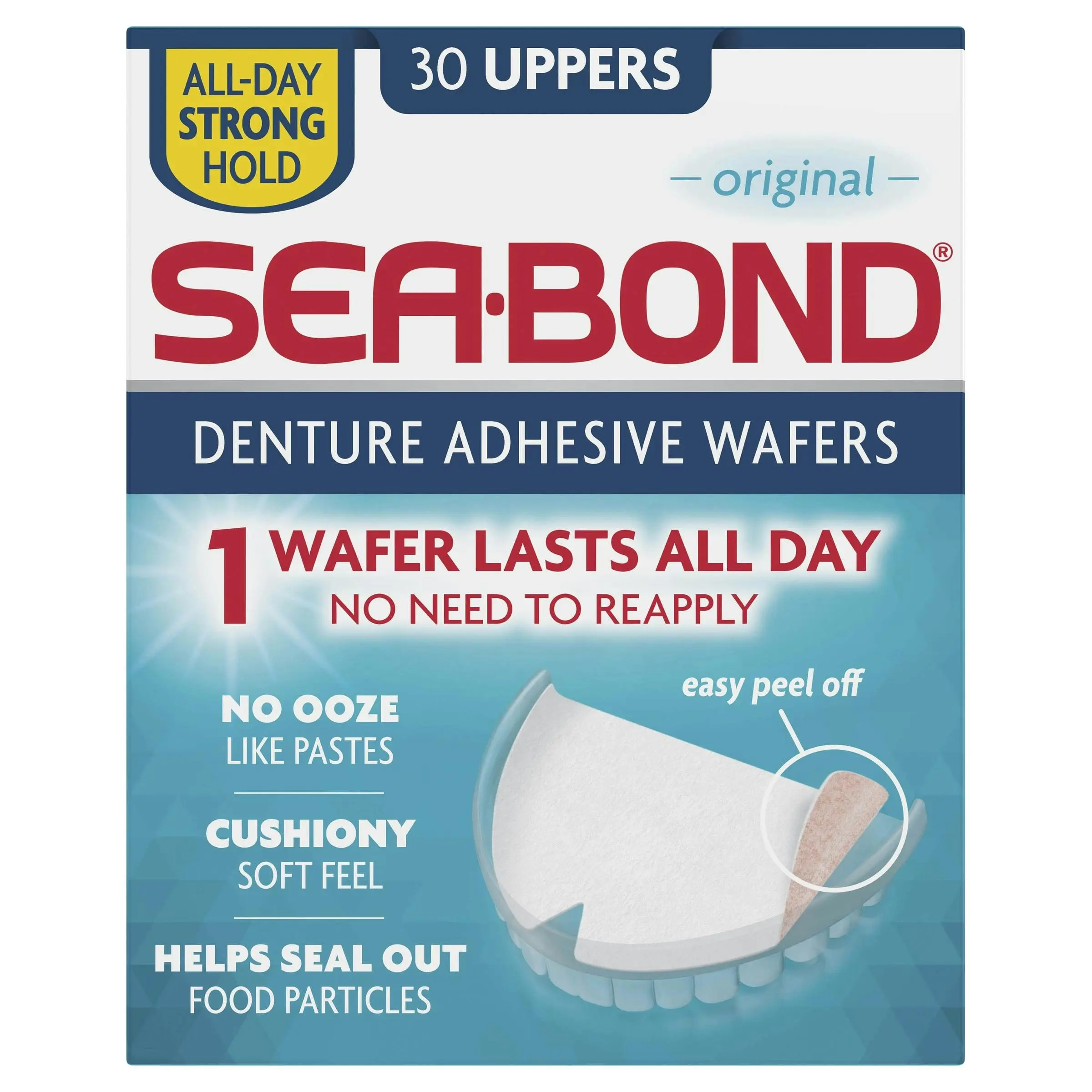 Sea Bond Denture Adhesive Uppers 30 Pack