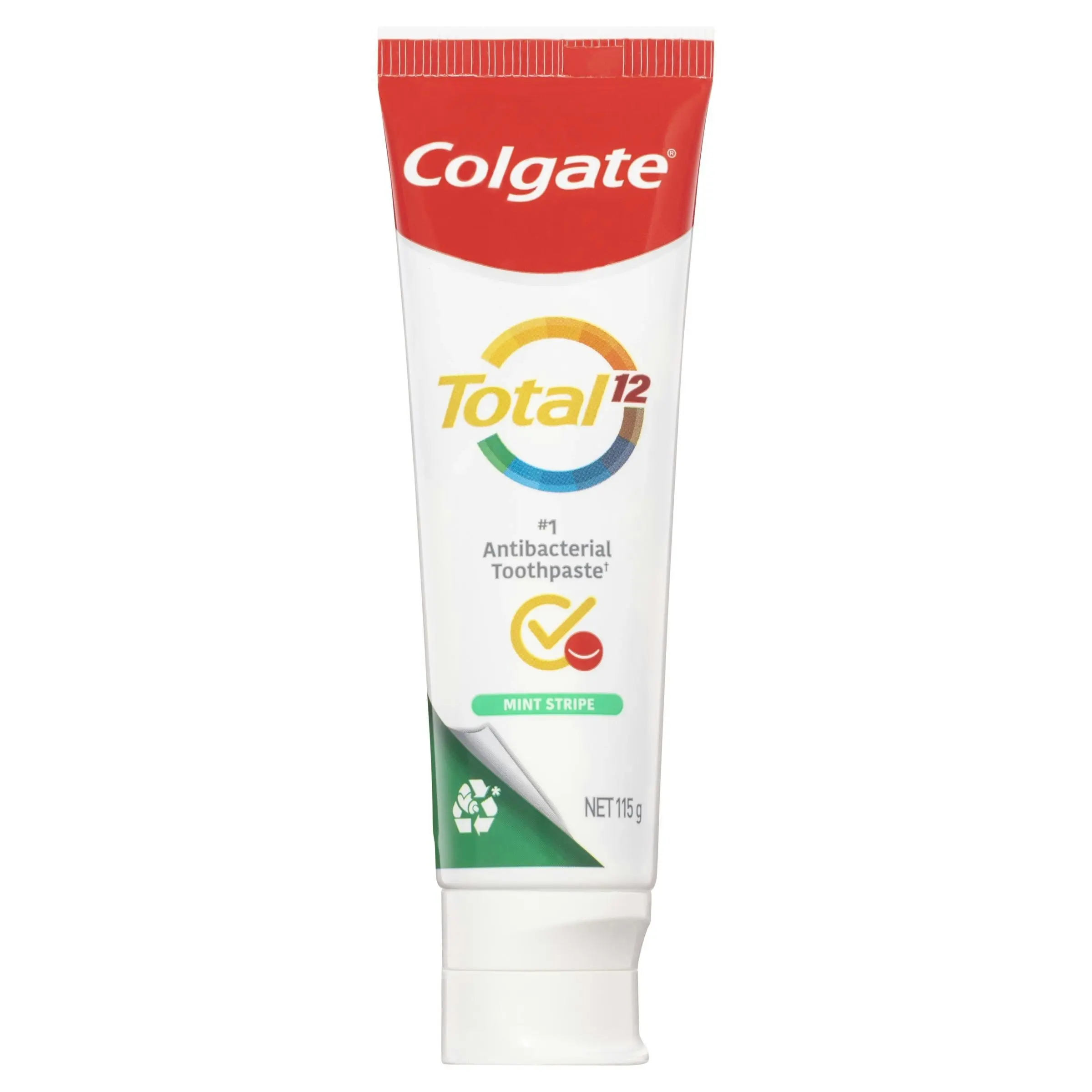 Colgate Total Mint Stripe Antibacterial Fluoride Gel Toothpaste 115g