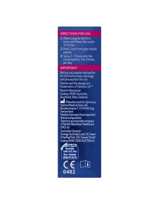 Optrex Advance Actimist Preservative Free Dry Eye Spray 10ml