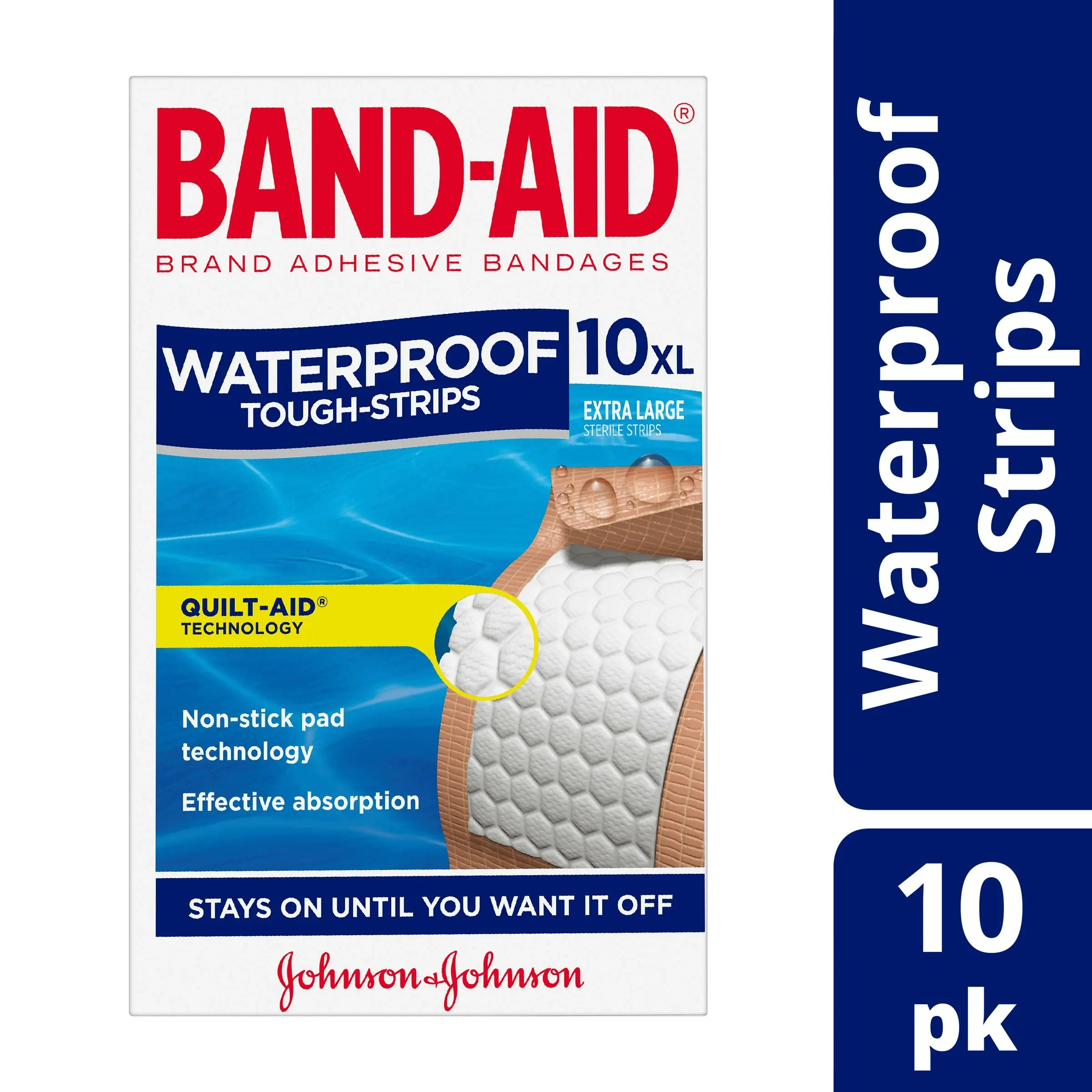 BAND-AID Waterproof Tough Strips Extra Large 10 Pack