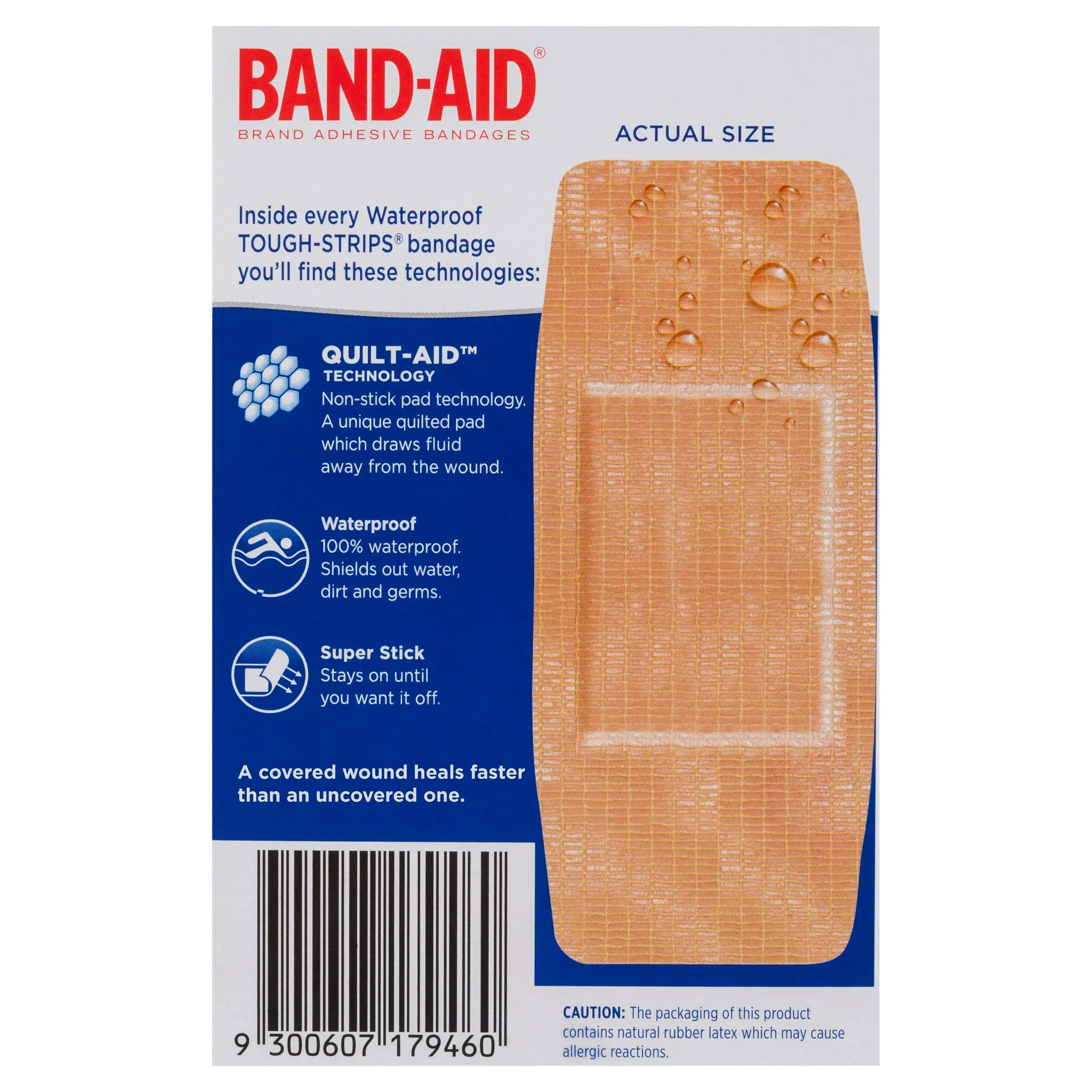 BAND-AID Waterproof Tough Strips Extra Large 10 Pack