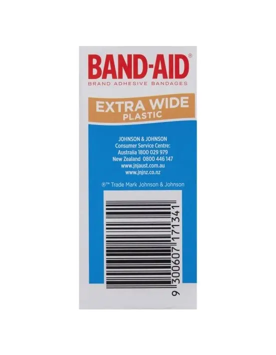 BAND-AID Extra Wide Plastic Strips 40 Pack