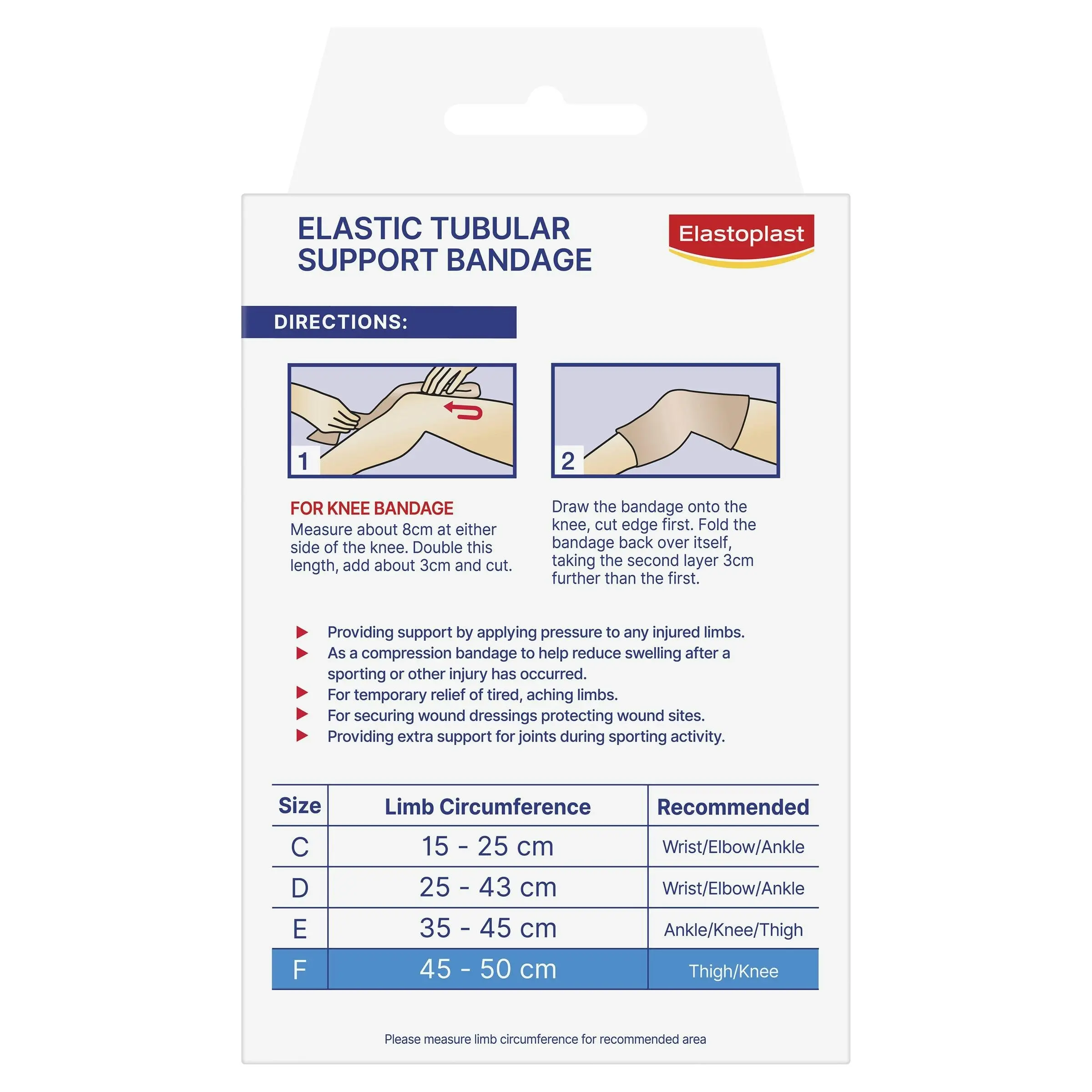 Elastoplast Elastic Tubular Bandage Size F