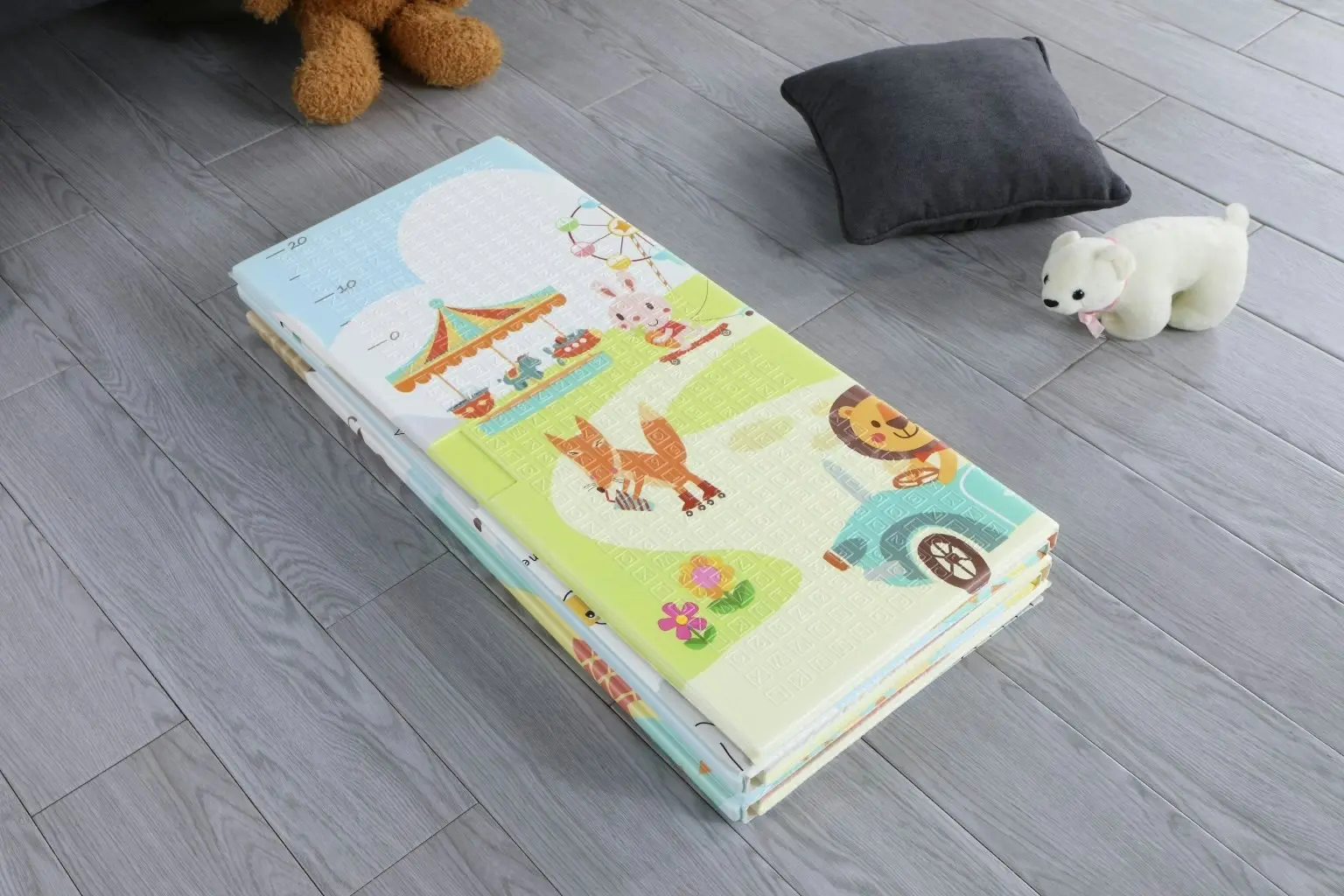 Joy Baby Smartplay Reversible Lightweight Foldable Play Mat - Animal Circus