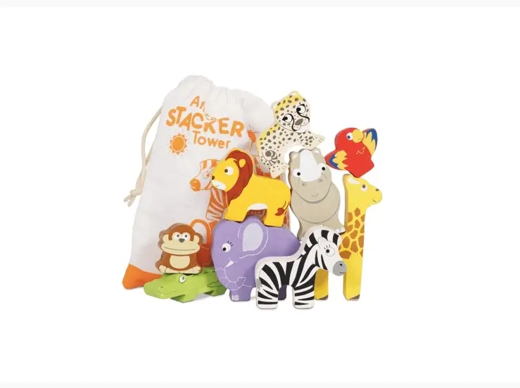 Le Toy Van Petilou Africa Stacking Tower & Bag