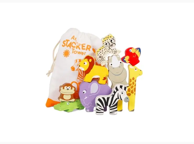 Le Toy Van Petilou Africa Stacking Tower & Bag