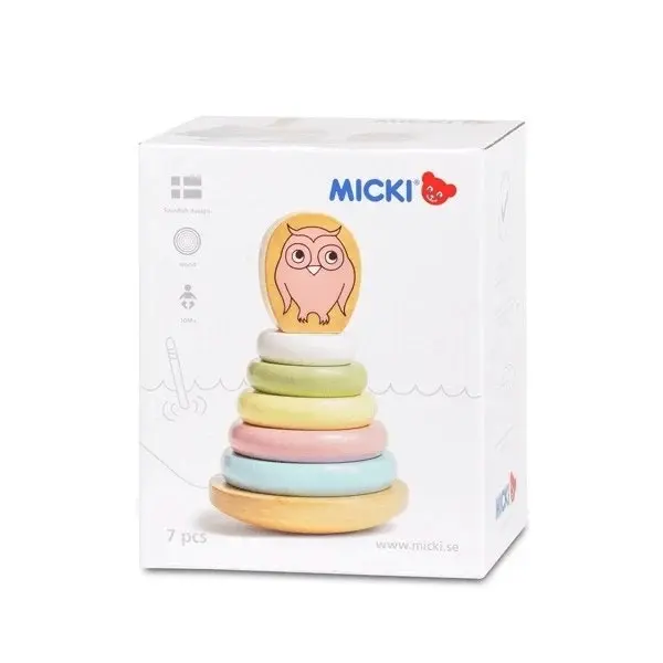 Micki Stacking Owl - Pastel