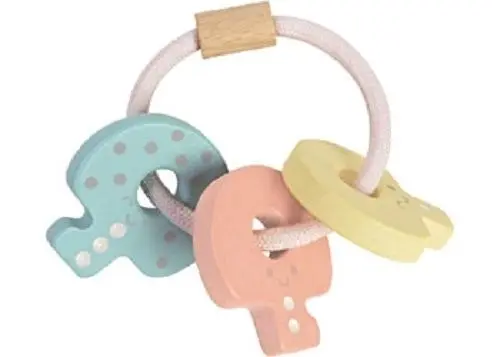 Plan Toys Key Rattle- Pastel