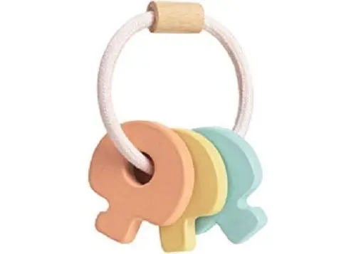 Plan Toys Key Rattle- Pastel