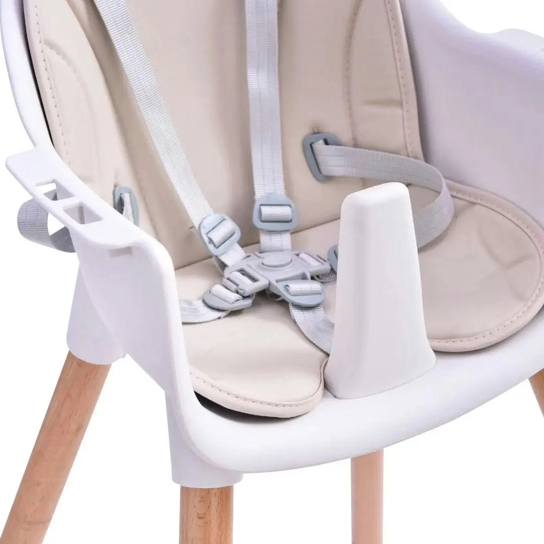 JOY  BABY Amelia 2-in-1 Timber Highchair - Grey