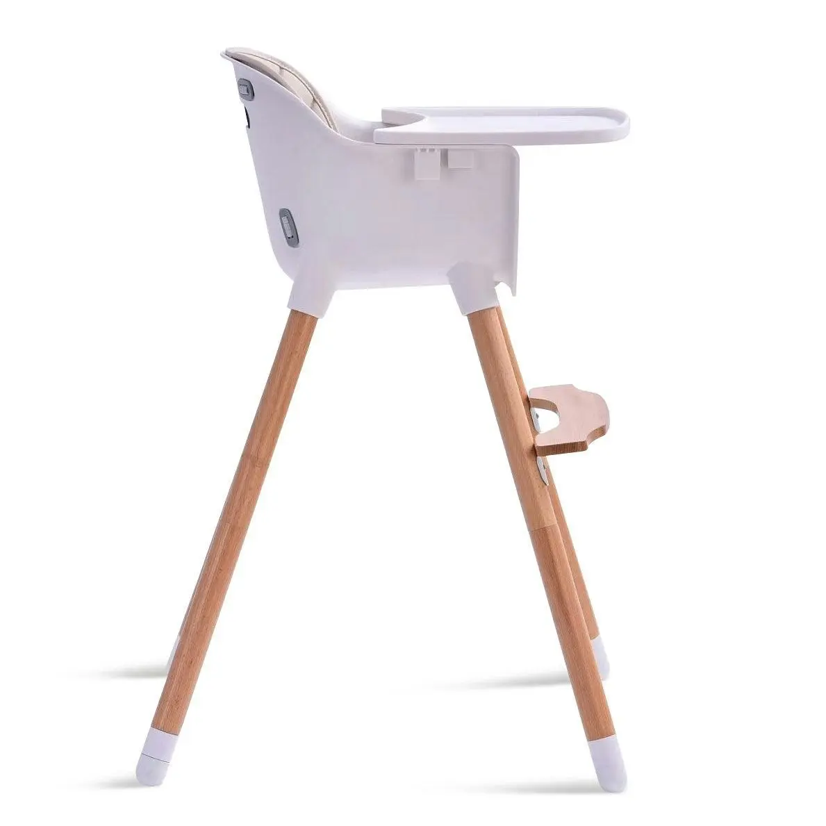 JOY  BABY Amelia 2-in-1 Timber Highchair - Grey