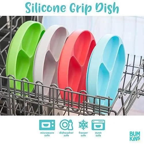 Bumkins Silicone Grip Dish - Dinosaur