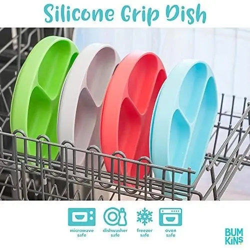 Bumkins Silicone Grip Dish - Dinosaur