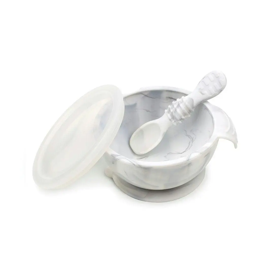 Bumkins Silicone First Feeding Set - Silicone Marble