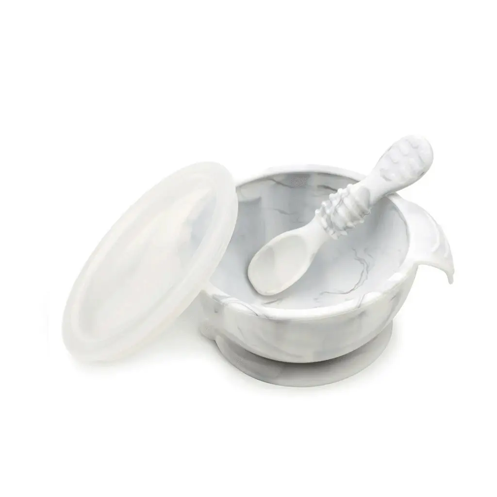 Bumkins Silicone First Feeding Set - Silicone Marble