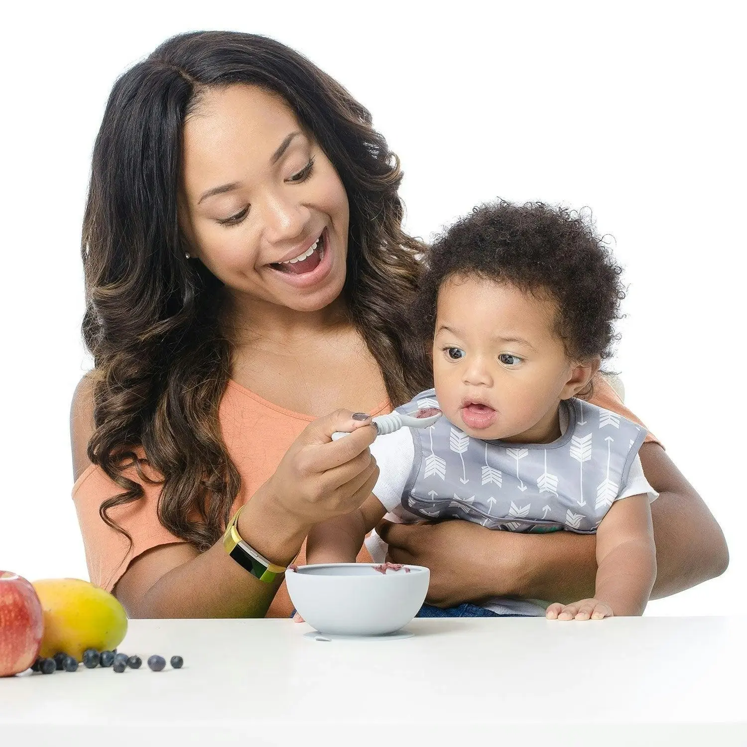 Bumkins Silicone First Feeding Set - Silicone Marble