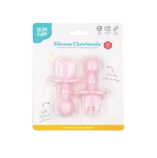 Bumkins Silicone Chewtensils - Pink