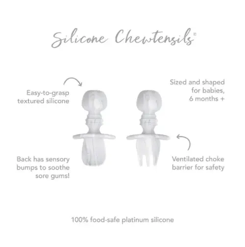 Bumkins Silicone chewtensils - Marble