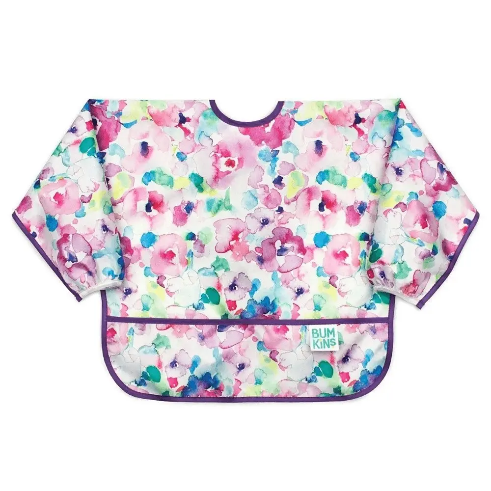 Bumkins Waterproof Sleeved Bib - Watercolour