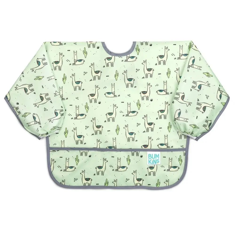 Bumkins Waterproof Sleeved Bib - Llama