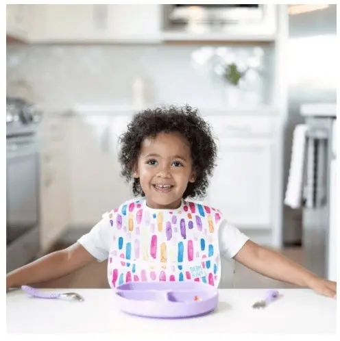 Bumkins Silicone Grip Dish - Lavender