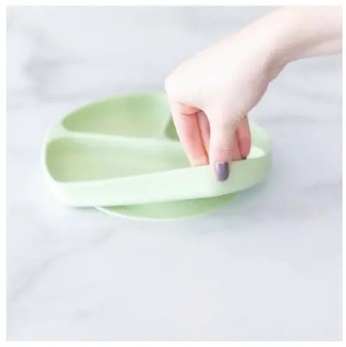 Bumkins Silicone Grip Dish - Sage