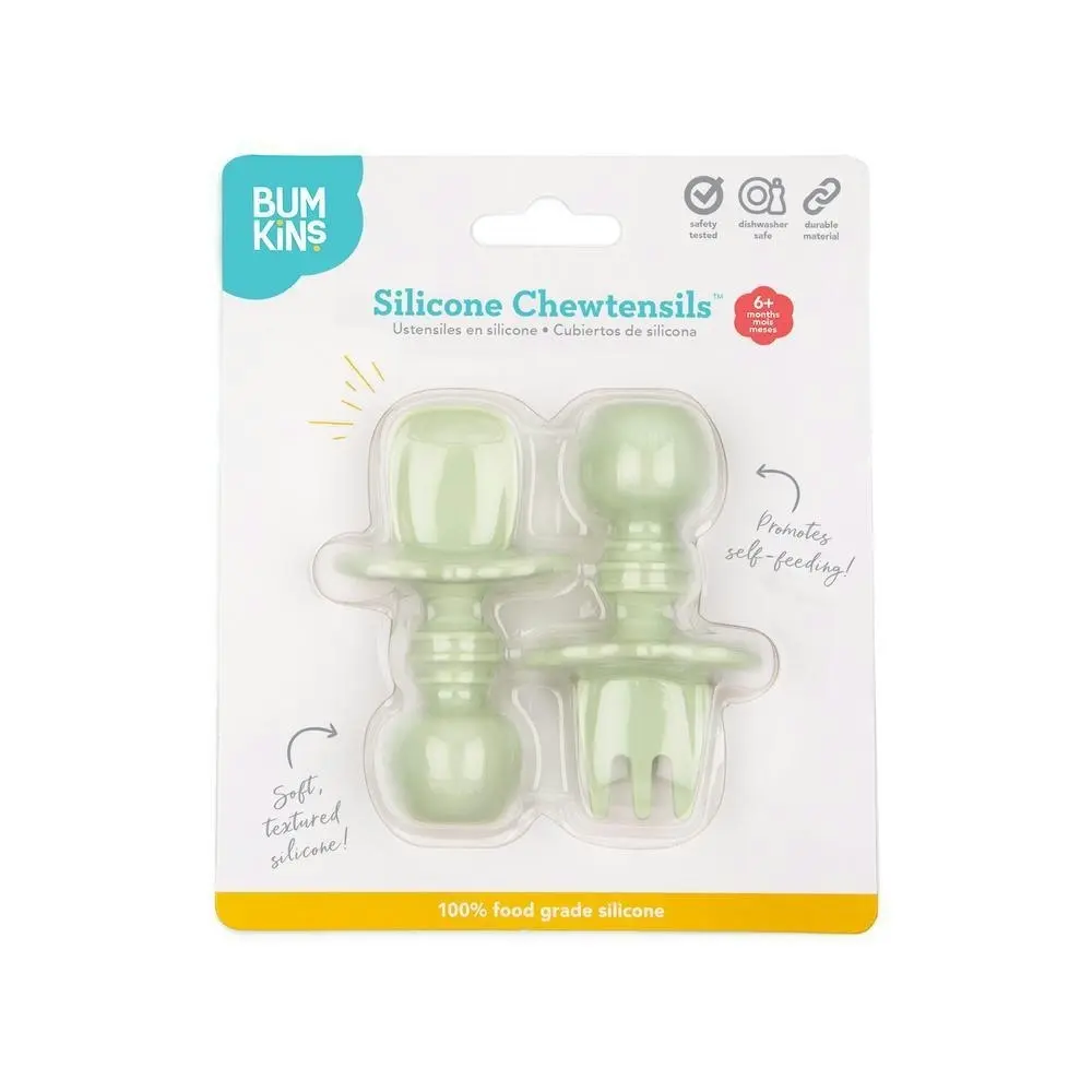 Bumkins Silicone Chewtensils - Sage