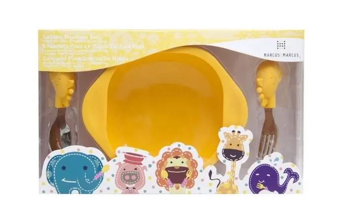 Marcus & Marcus Toddler Mealtime Set - Lola the Giraffe -Yellow