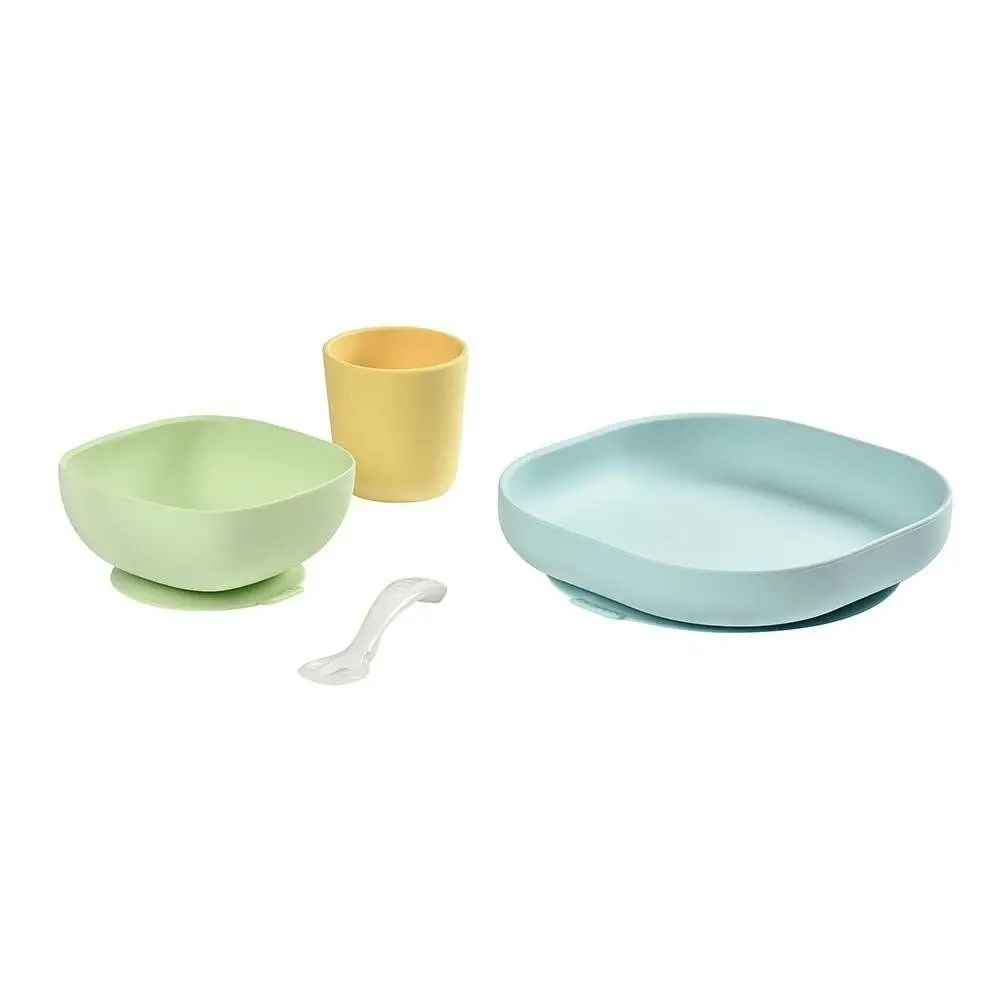 Beaba Silicone Suction Meal Set- Yellow