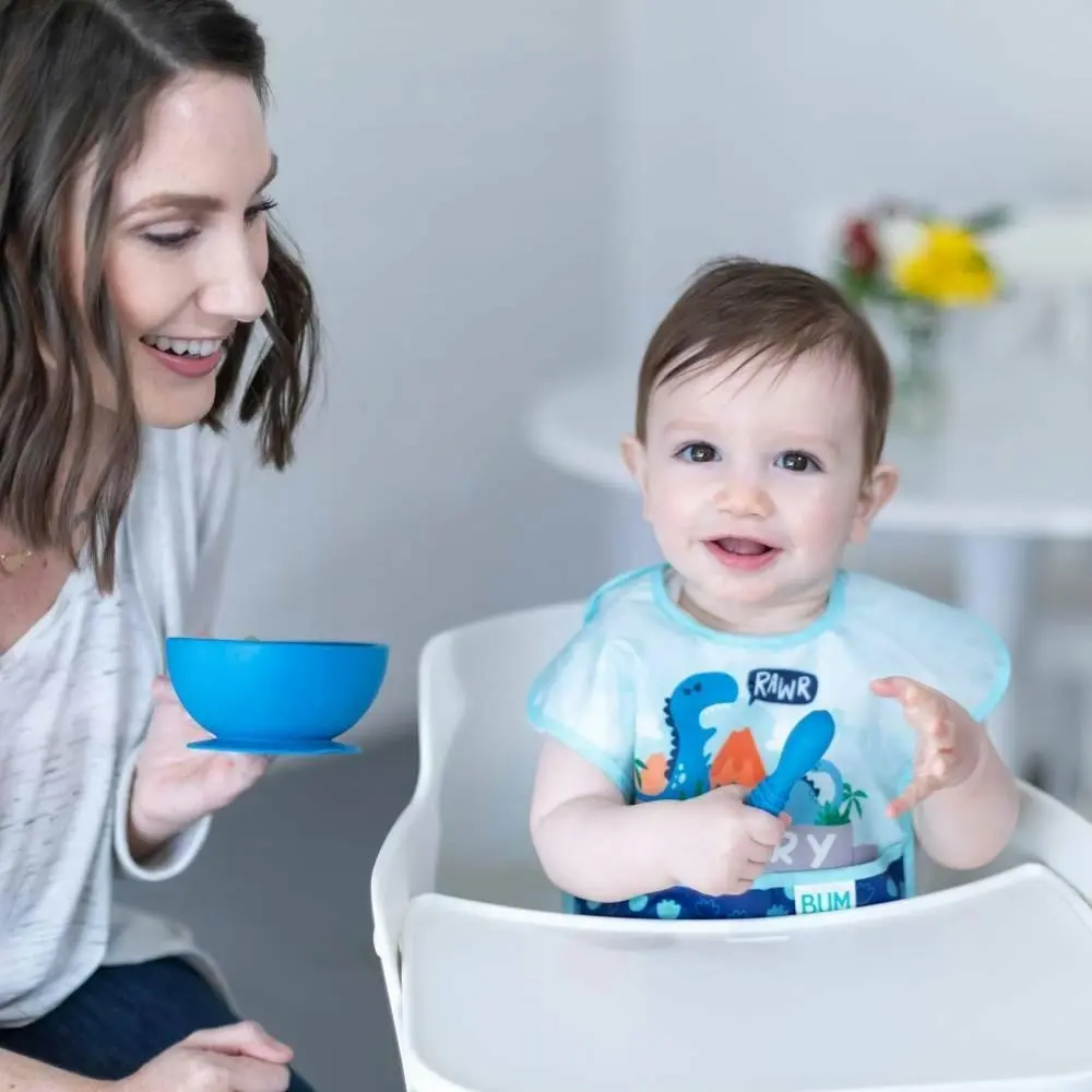 Bumkins Silicone First Feeding Set - Silicone Dark Blue