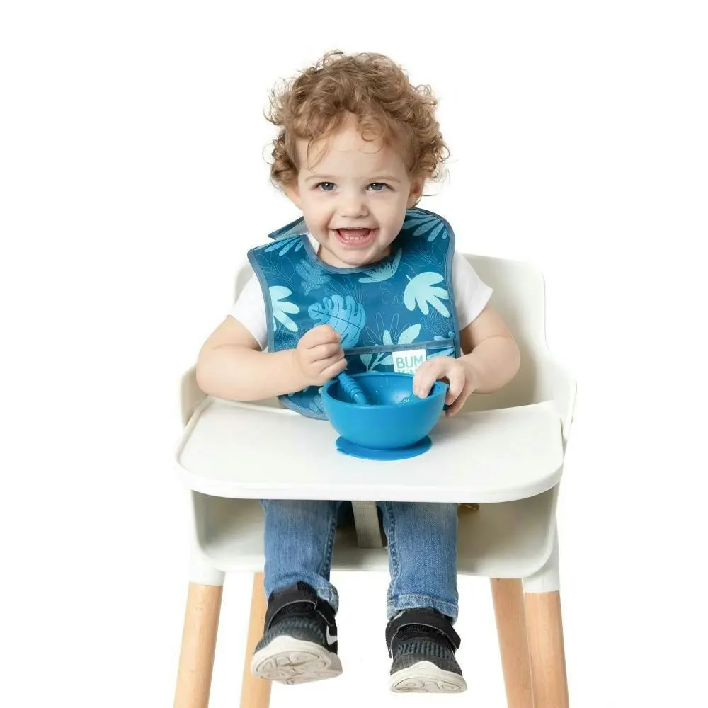 Bumkins Silicone First Feeding Set - Silicone Dark Blue