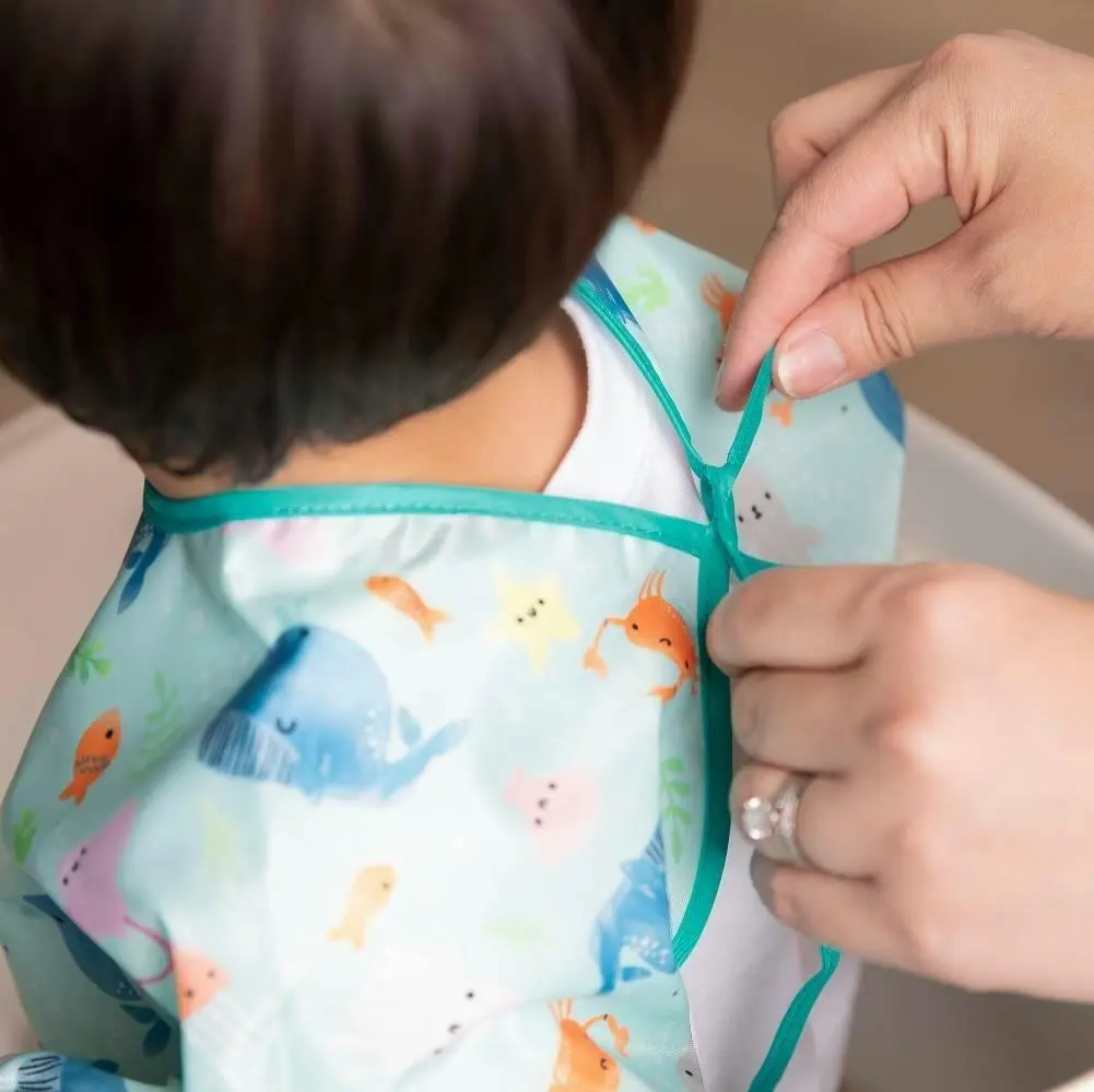 Bumkins Waterproof Sleeved Bib - Ocean Life