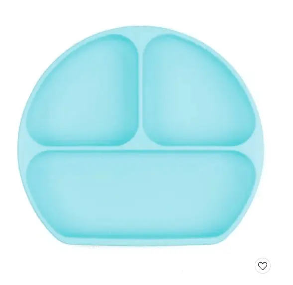 Bumkins Silicone Grip Dish + Lid - Blue