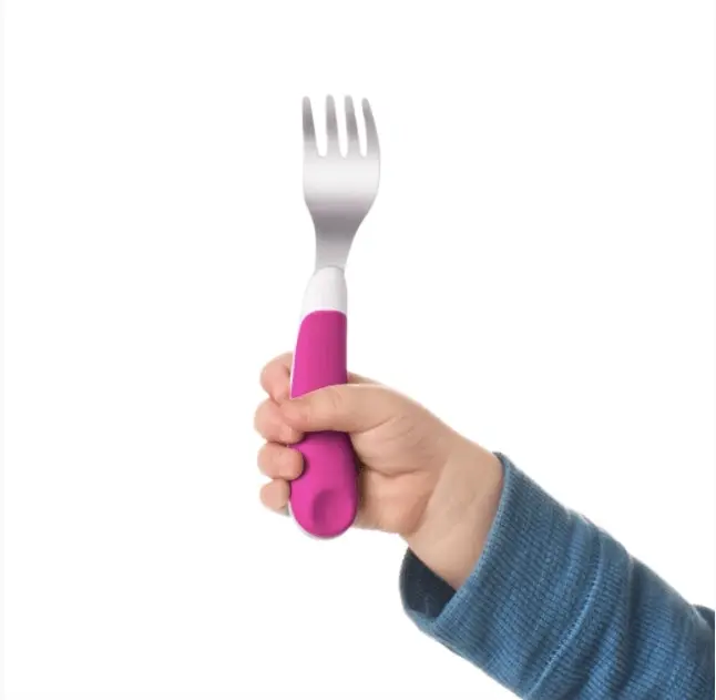 OXO Tot On-The-Go Fork And Spoon Set - Pink