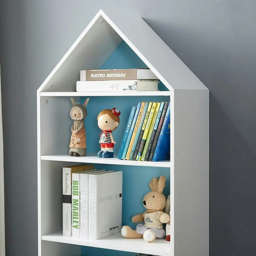 All 4 Kids White Ivy Tall Kids Bookcase Storage Unit