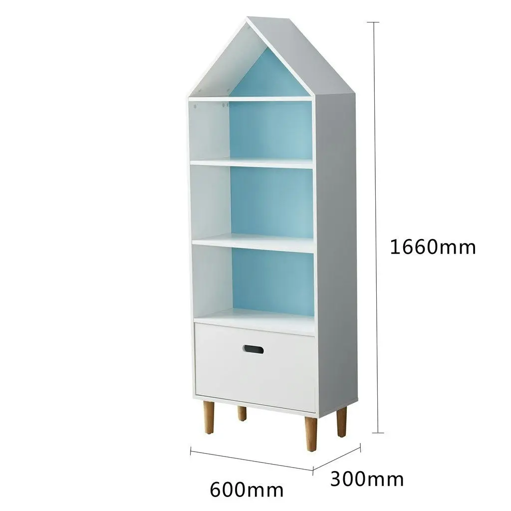 All 4 Kids White Ivy Tall Kids Bookcase Storage Unit