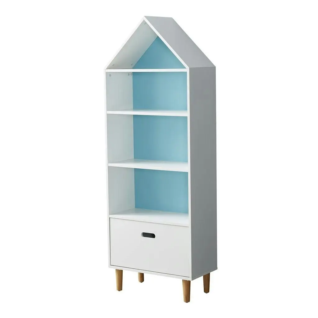 All 4 Kids White Ivy Tall Kids Bookcase Storage Unit