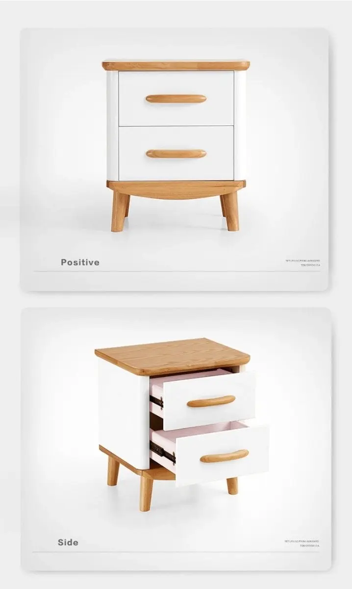 All 4 Kids Ashley White Wooden Bedside Table