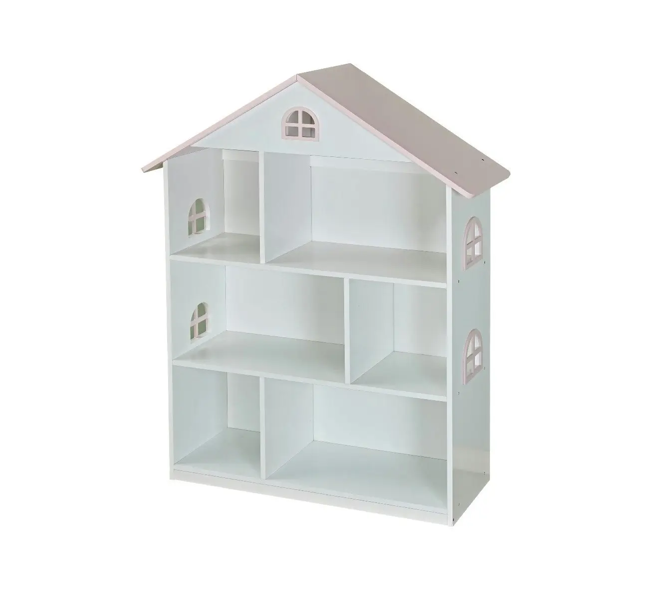 All 4 Kids Veronica Girls‘s Pink Roof Dollhouse Bookcase