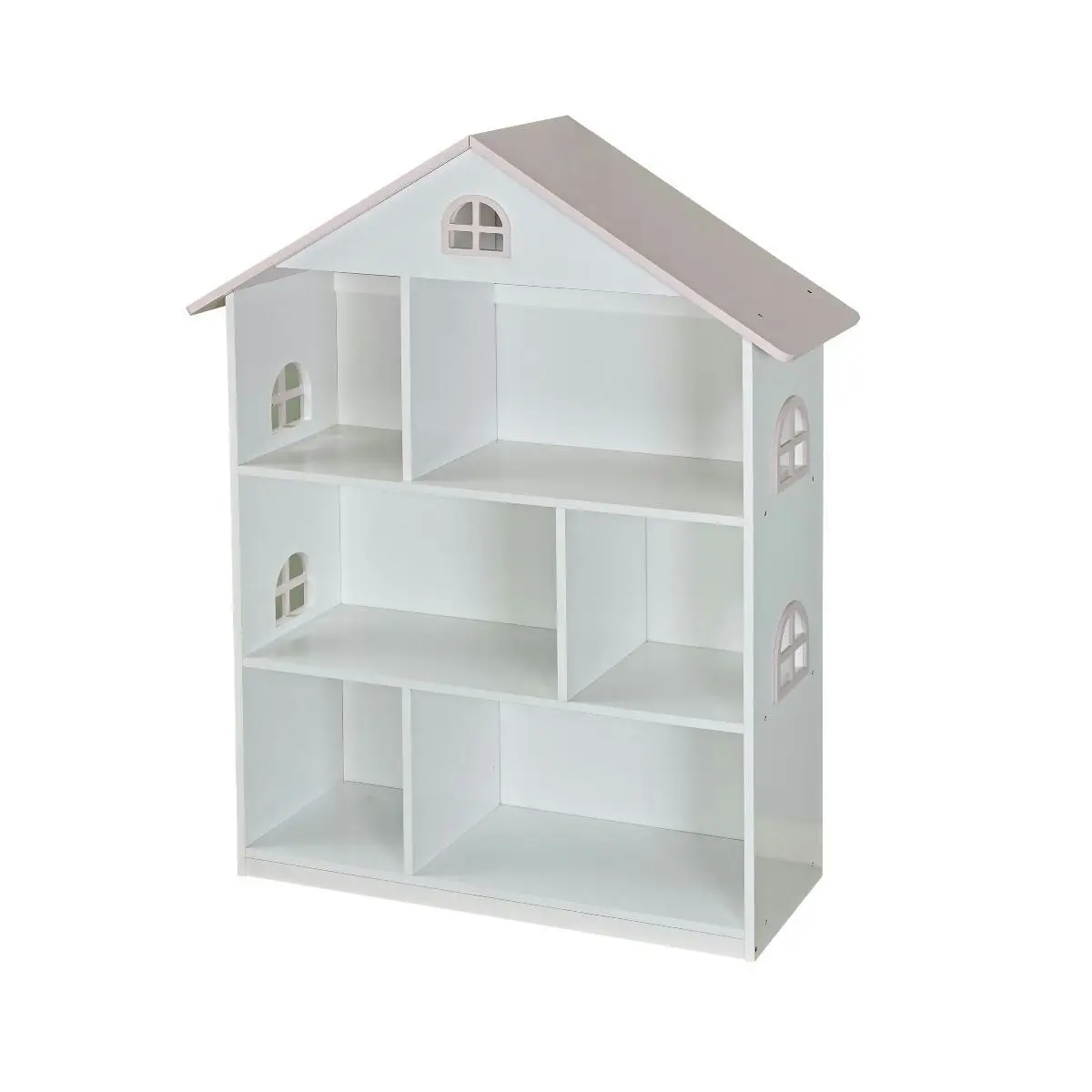 All 4 Kids Veronica Girls‘s Pink Roof Dollhouse Bookcase