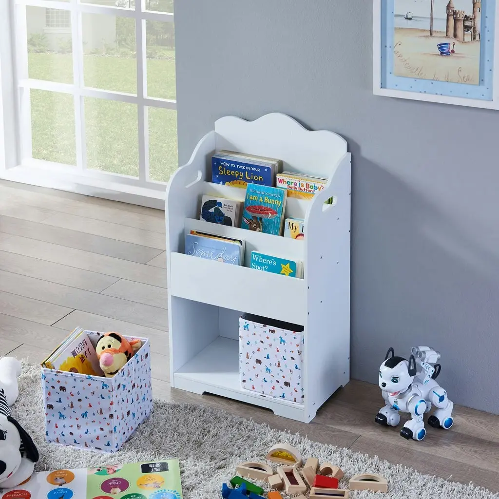 All 4 Kids Madison White Bookcase Book Shelf Storage Unit