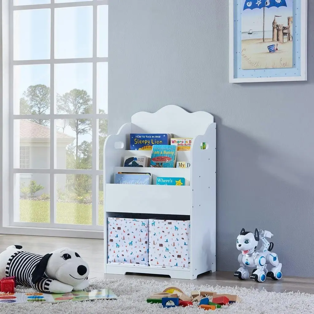 All 4 Kids Madison White Bookcase Book Shelf Storage Unit