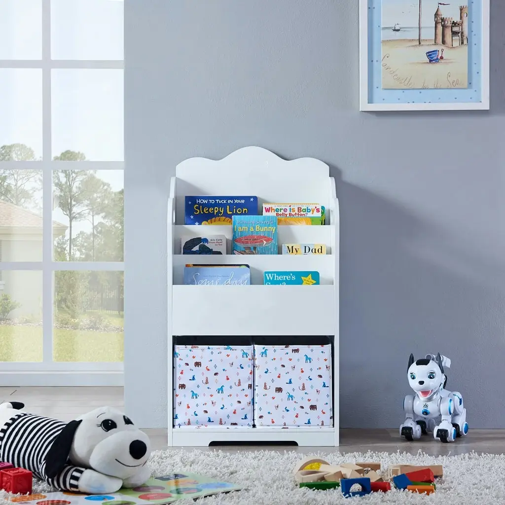 All 4 Kids Madison White Bookcase Book Shelf Storage Unit