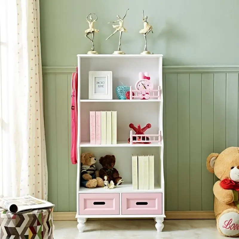 All 4 Kids Gloria Pink Bookcase Book Shelf Storage Unit