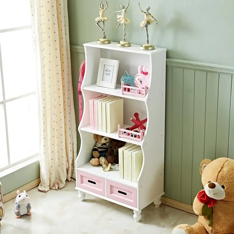 All 4 Kids Gloria Pink Bookcase Book Shelf Storage Unit