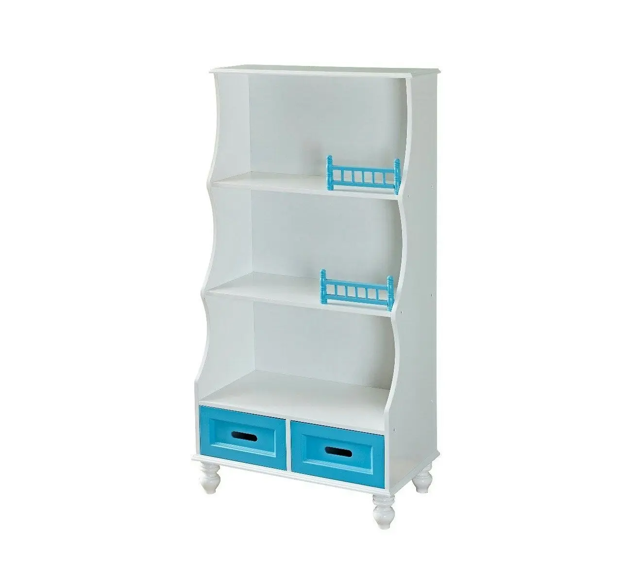 All 4 Kids Gloria Blue Bookcase Book Shelf Storage Unit